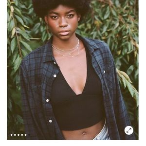 Urban Renewal Overdyed Boyfriend Flannel Shirt